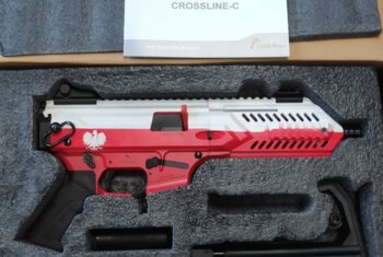 Pistolet CELIKARMS CROSSLINE-C 8" 9x19 biało-czerwony