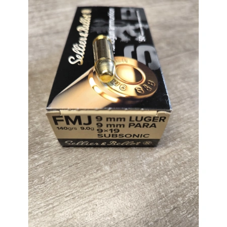 S&B 9x19 FMJ Subsonic 9g 140gr op. 50szt