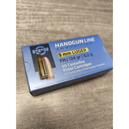 PPU 9x19 FMJ 8g 124gr op. 50szt