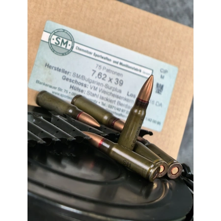 Amunicja 7,62x39 8g SM op. 75szt