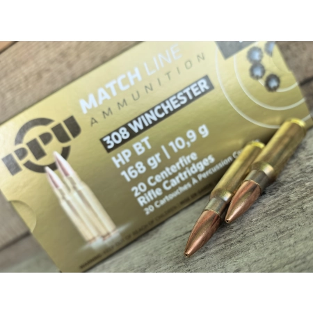 Amunicja PPU kal. .308 Win. MATCH HPBT 10,9g/168gr (20szt/opak)