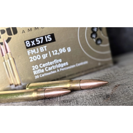 Amunicja PPU kal. 8x57IS MATCH FMJ BT 13,0g/200gr (20szt/opak)
