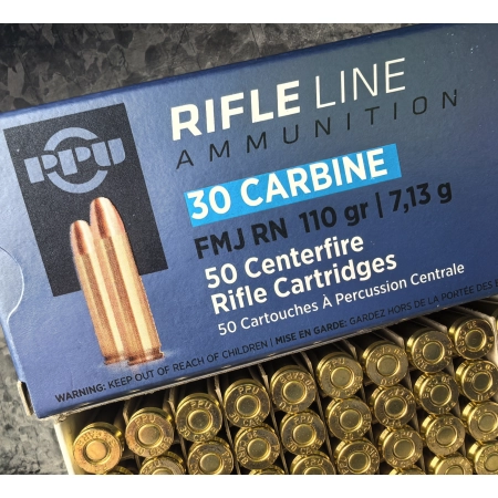 Amunicja PPU kal. .30 Carbine FMJ RN 7,1g/110gr (50szt/opak)