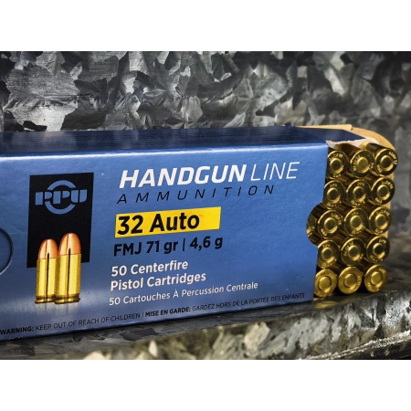 Amunicja PPU kal. .32 Auto/7,65 Browning FMJ 4,6g/71gr (50szt/opak)