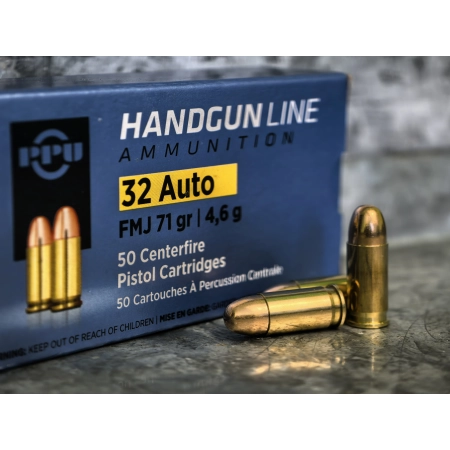 Amunicja PPU kal. .32 Auto/7,65 Browning FMJ 4,6g/71gr (50szt/opak)