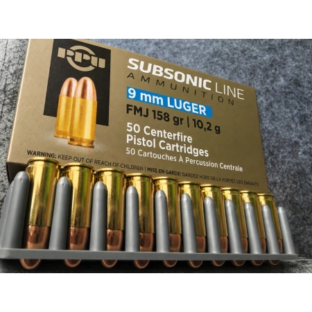 Amunicja PPU kal. 9mm Luger Subsonic FMJ 10,2g/158gr (50szt/opak)
