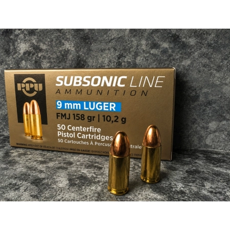 Amunicja PPU kal. 9mm Luger Subsonic FMJ 10,2g/158gr (50szt/opak)