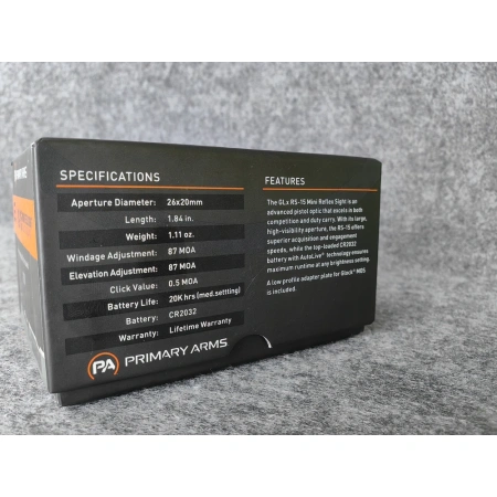 Kolimator Primary Arms GLx RS-15 Mini Reflex Sight - ACSS VULCAN Dot Reticle